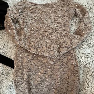 Sparkly Gold Lace Dress
